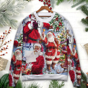 Christmas Santa Claus Is Coming To Town Ugly Christmas Sweater, Christmas Gift, Gift Christmas 2024