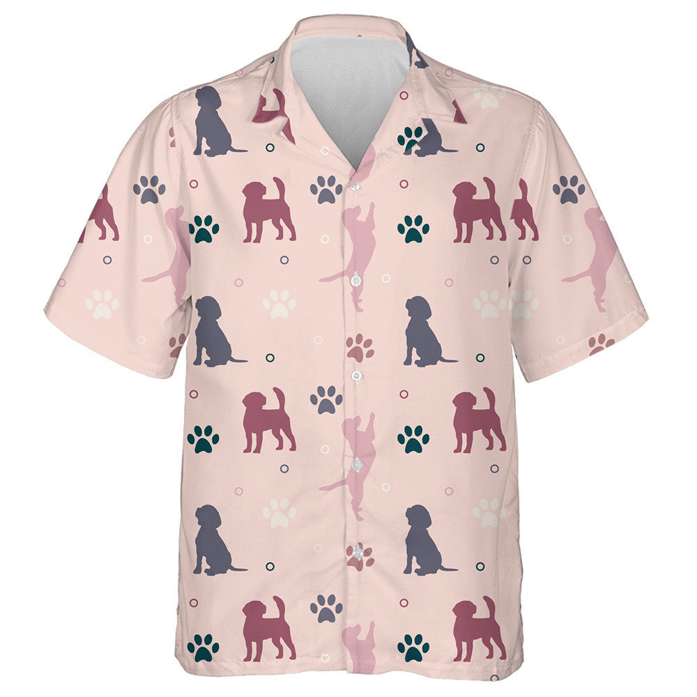 Colorful Style Beagle Dog And Paws Hawaiian Shirt,Hawaiian Shirt Gift, Christmas Gift