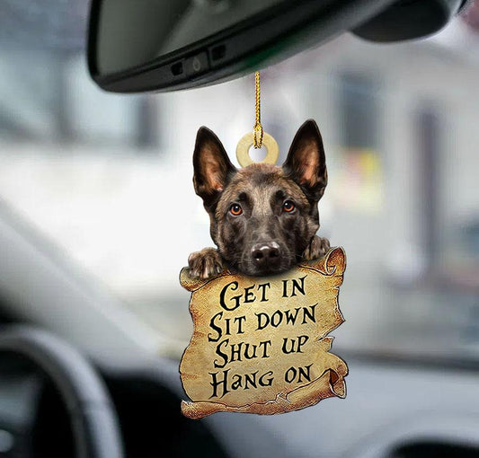 Malinois get in two sided ornament, cool ornaments for car, Christmas Decoration