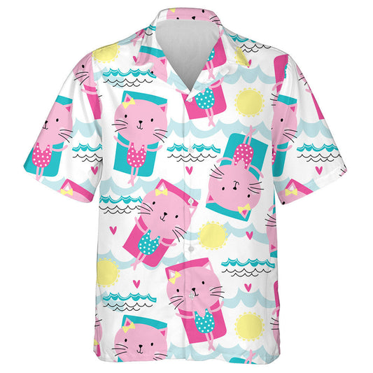 Cat Greannmhar ar Aer ar Snámh Tochta Léine Haváí, Bronntanas Léine Haváí, Bronntanas Nollag