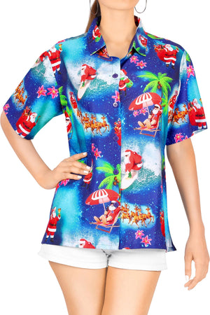 Design Hawaiian Shirt Christmas Santa Claus Swim Hawaiian, Hawaiian Shirt Gift, Christmas Gift