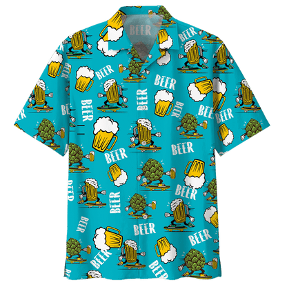 Beer Lovers Unisex Hawaiian Shirts ,Hawaiian Shirt Gift, Christmas Gift