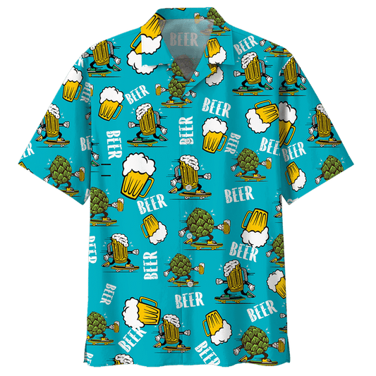 Beer Lovers Unisex Hawaiian Shirts ,Hawaiian Shirt Gift, Christmas Gift