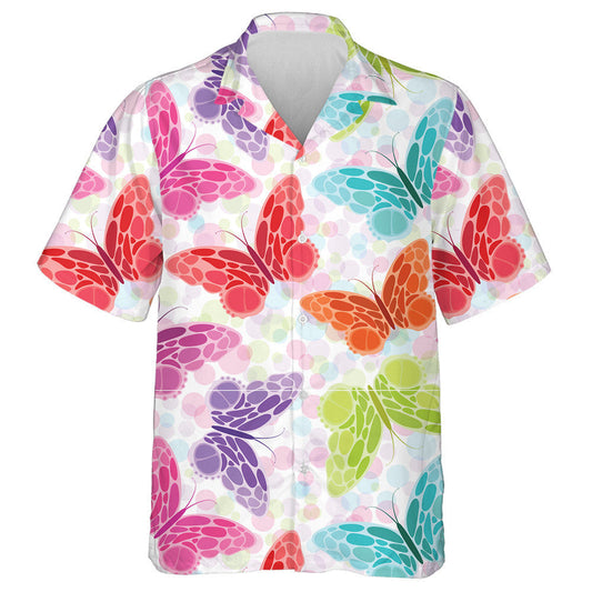 Spring Theme Different Colors Abstract Butterflies Hawaiian Shirt, Hawaiian Shirt Gift, Christmas Gift