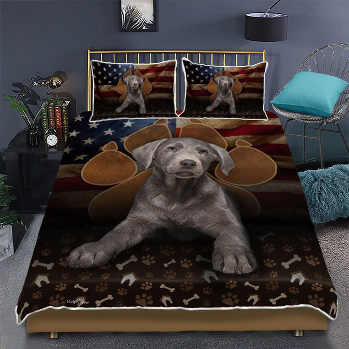 Silver Labrador Dog Paw Quilt Bedding Bedroom Set Bedlinen 3D,Bedding Christmas Gift,Bedding Set Christmas