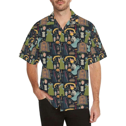 Creepy Graveyard On Halloween Night Dramatic Hawaiian Shirt,Hawaiian Shirt Gift, Christmas Gift