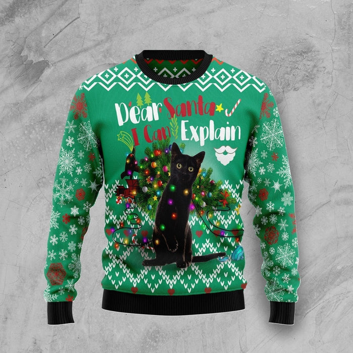 Black Cat I Can Explain Ugly Christmas Sweater,Christmas Gift,Gift Christmas 2022