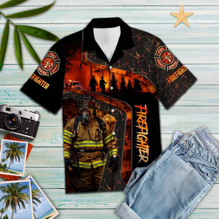 Firefighter Life - Hawaiian Shirt_ Hawaiian Shirt Gift, Christmas Gift