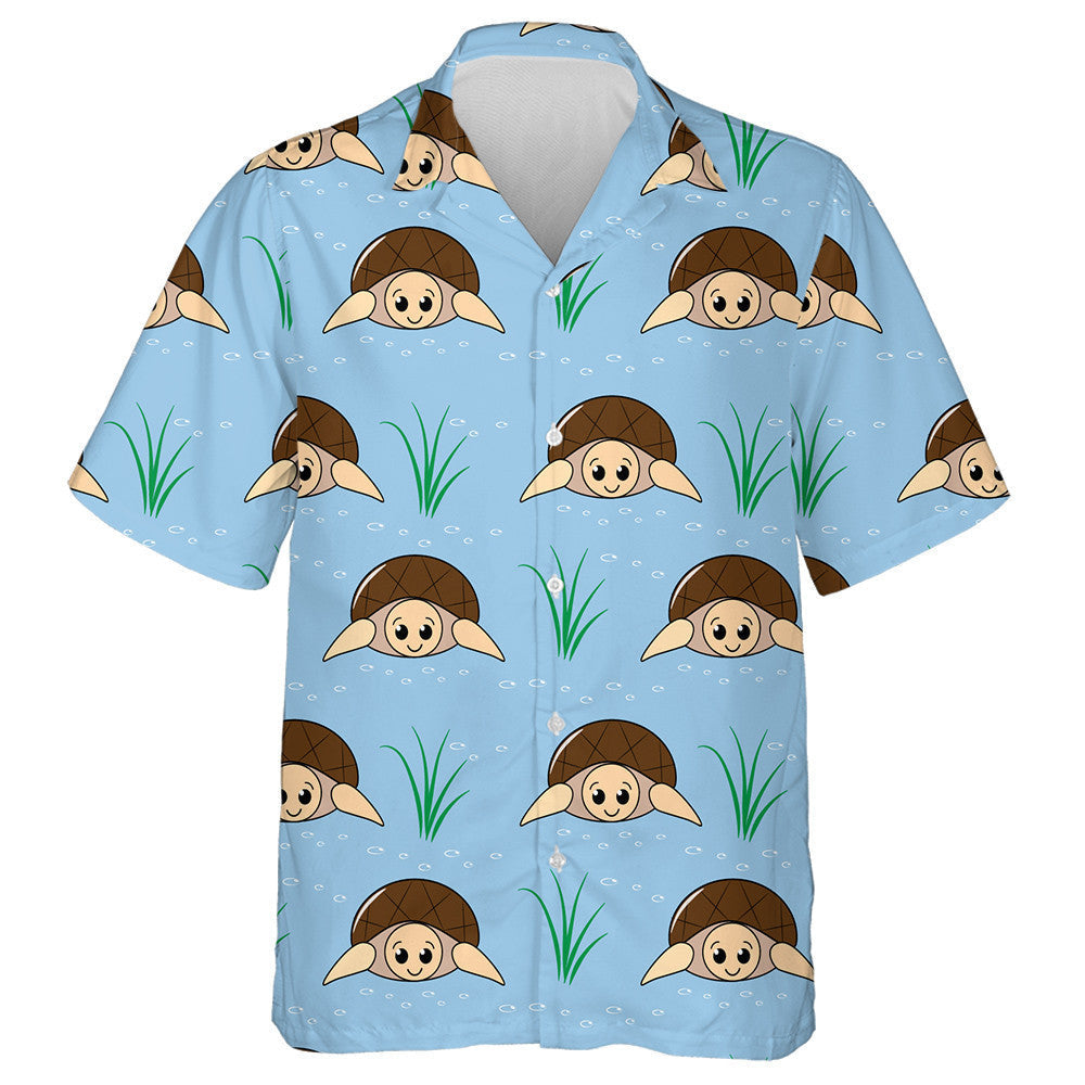 Face Of Funny Turtle In Water Hawaiian Shirt,Hawaiian Shirt Gift, Christmas Gift