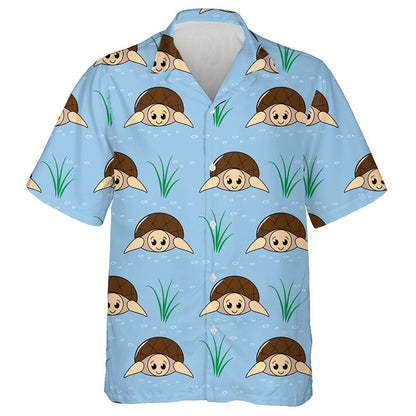 Face Of Funny Turtle In Water Hawaiian Shirt,Hawaiian Shirt Gift, Christmas Gift