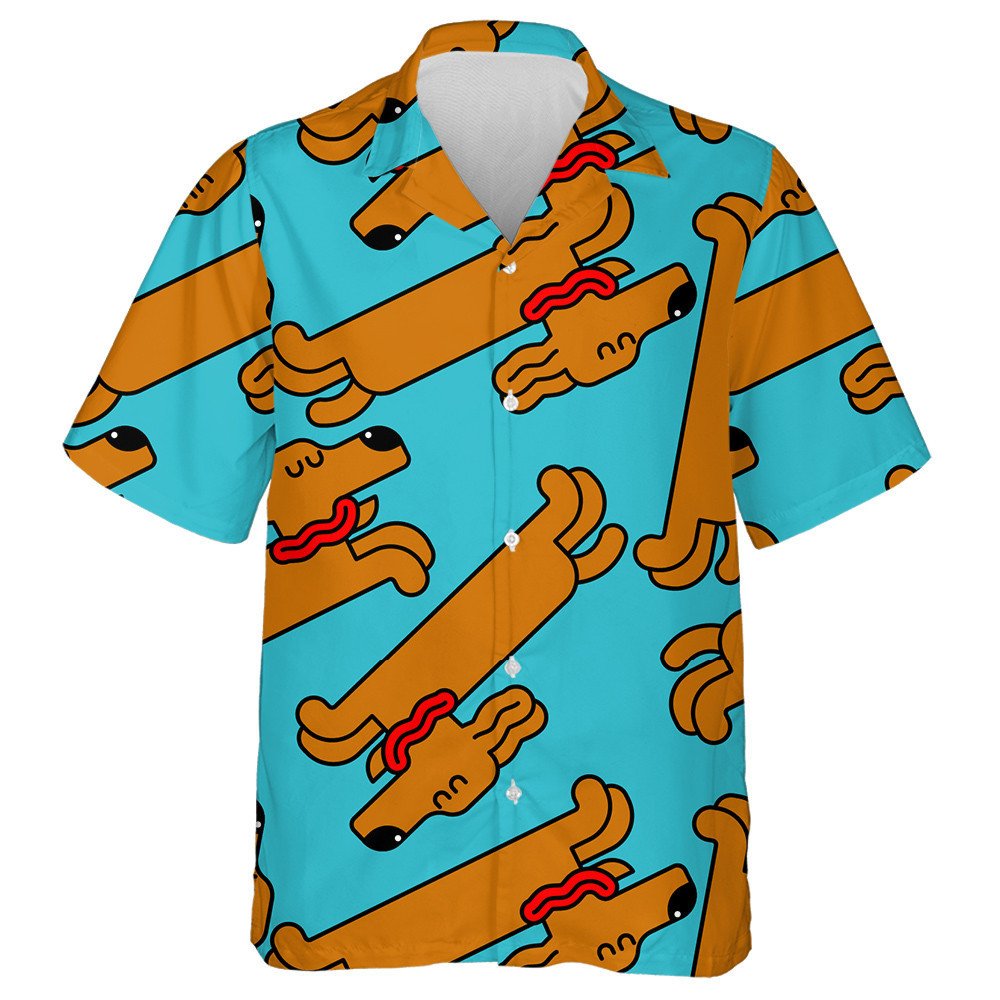 Watercolor Cute Dog Sleeping Isolated Background Hawaiian Shirt, Hawaiian Shirt Gift, Christmas Gift