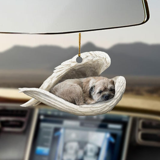 Border terrier Sleeping Angel Ornament, Christmas Ornament Gift, Christmas Gift, Christmas Decoration