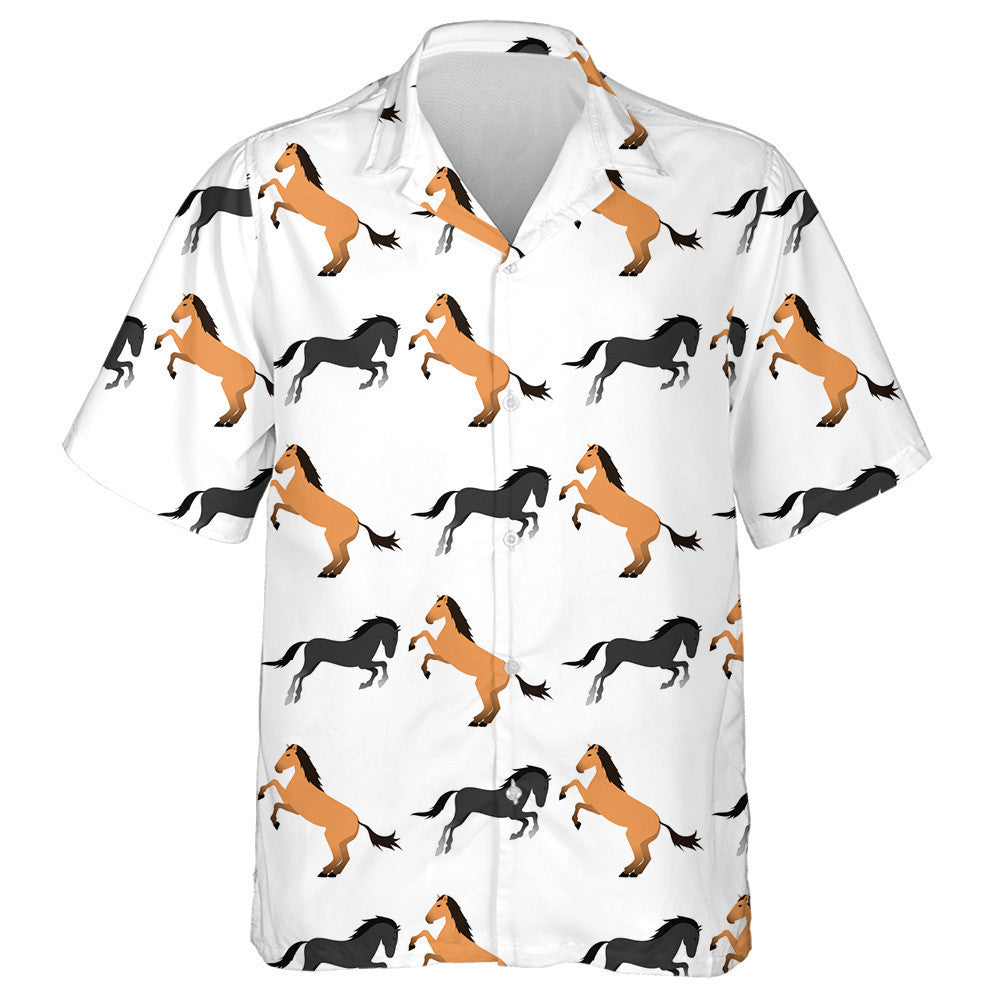 Color Farm Equestrian Animal Horses Characters Hawaiian Shirt, Hawaiian Shirt Gift, Christmas Gift