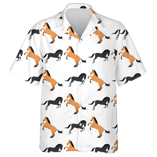 Color Farm Equestrian Animal Horses Characters Hawaiian Shirt, Hawaiian Shirt Gift, Christmas Gift