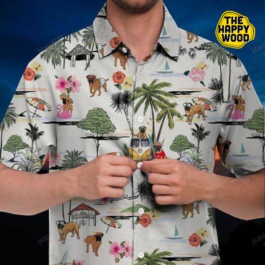 Léine Haváís Bullmastiff Léine Haváís Haváí Trá Retro, Bronntanais Léine Haváís, Bronntanas Nollag