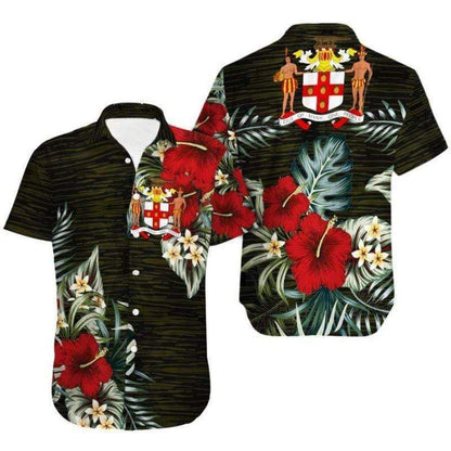 Léinte Aloha Aloha haváís Iamáice Tropical Shorts Haváís Beach Short Muinchille, Bronntanas Léine Haváíais, Bronntanas Nollag