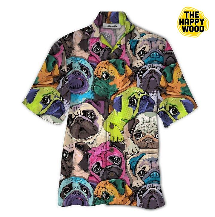 Bulldog 3D Hawaiian Hawaii Shirt,Hawaiian Shirt Gift, Christmas Gift