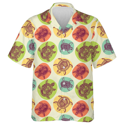 Little Cute Turtle Textures Colorful Style Hawaiian Shirt, Hawaiian Shirt Gift, Christmas Gift