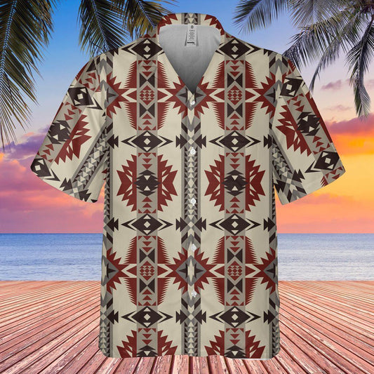 Native American Hawaiian Shirt Charming Geometric Design,Hawaiian Shirt Gift, Christmas Gift