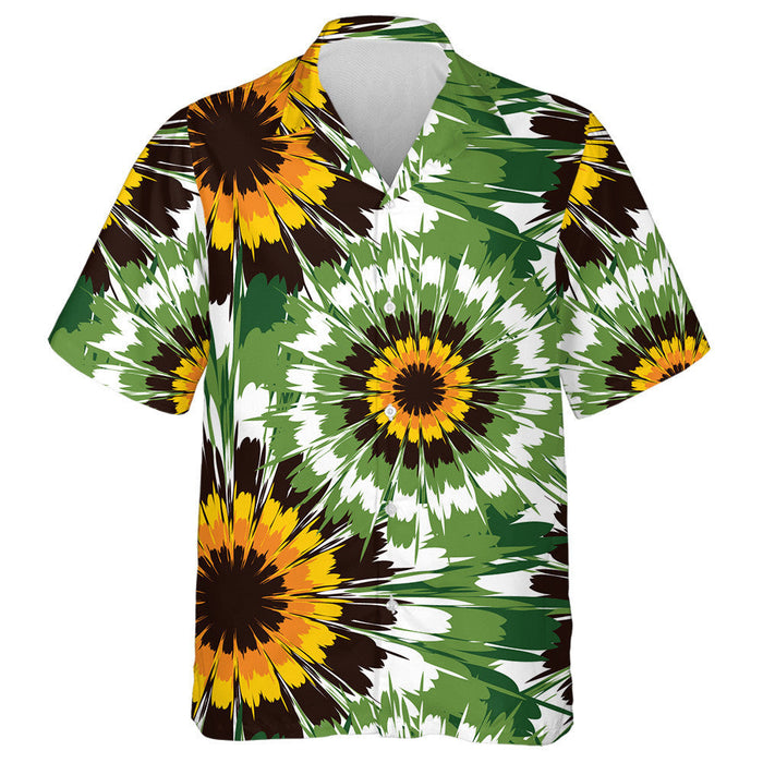 Beautiful Background With Green And Yellow Paint Tie Dye Hawaiian Shirt, Hawaiian Shirt Gift, Christmas Gift