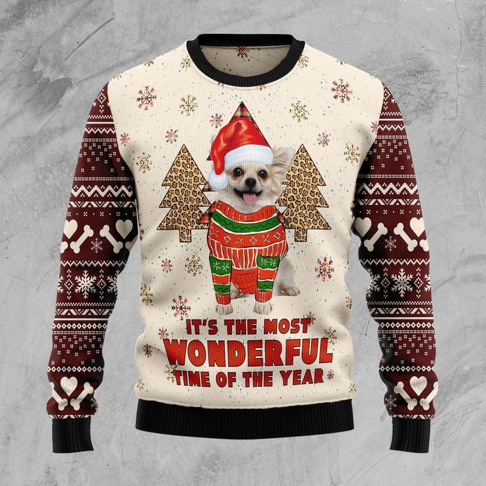 Chihuahua The Most Beautiful Time Ugly Christmas Sweater,Christmas Ugly Sweater,Christmas Gift,Gift Christmas 2022