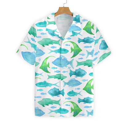 Ocean Fish Pattern V1 Design Hawaiian Shirt,Hawaiian Shirt Gift, Christmas Gift