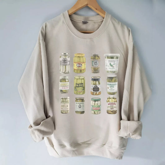 Vintage Canned Pickles Sweatshirt, Christmas Shirt, Christmas Sweatshirt Cute, Christmas Winter Sweatshirt