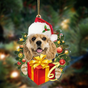 American Cocker Spaniel-Dogs give gifts Hanging Christmas Plastic Hanging Ornament, Christmas Ornament Gift, Christmas Gift, Christmas Decoration