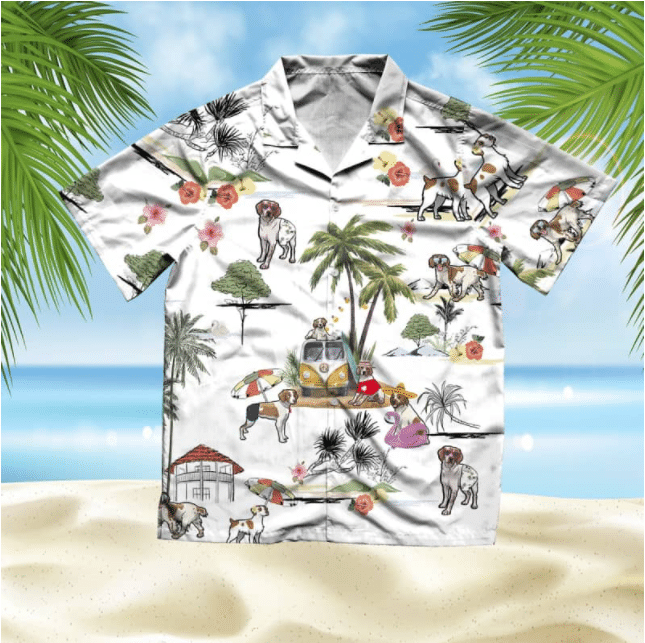 Brittany Beach Style Pretty Ornamental Hawaiian Shirt, Hawaiian For Gift