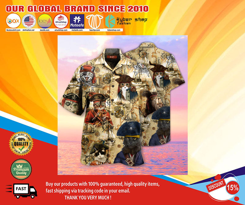 Pirate Cat Hawaiian Shirt, Hawaiian Shirt Gift, Christmas Gift