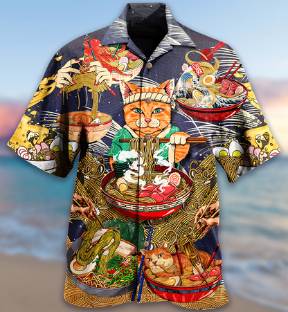 Cats Eating Lovely - Hawaiian Shirt, Hwaiian For Gift