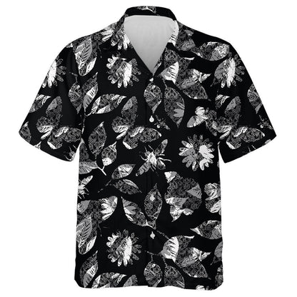 Natural Summer Abstract Florals Butterflies And Bee Hawaiian Shirt, Hawaiian Shirt Gift, Christmas Gift