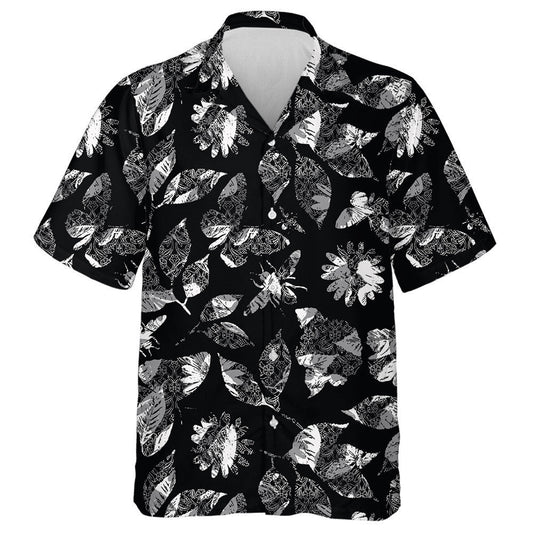 Natural Summer Abstract Florals Butterflies And Bee Hawaiian Shirt, Hawaiian Shirt Gift, Christmas Gift