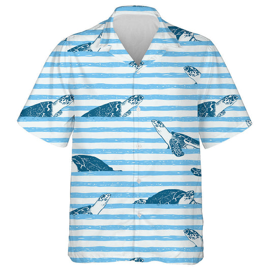 Turtles Sea Plants Corals And Fishes Hawaiian Shirt, Hawaiian For Gift