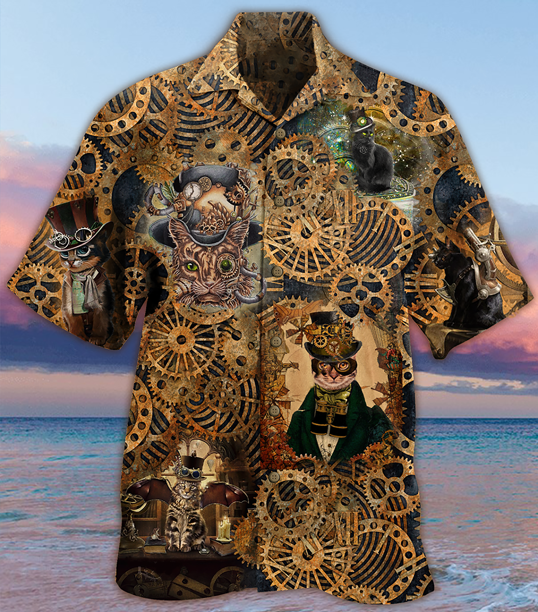 Cat Love Machine - Hawaiian Shirt_Hawaiian Shirt Gift, Christmas Gift