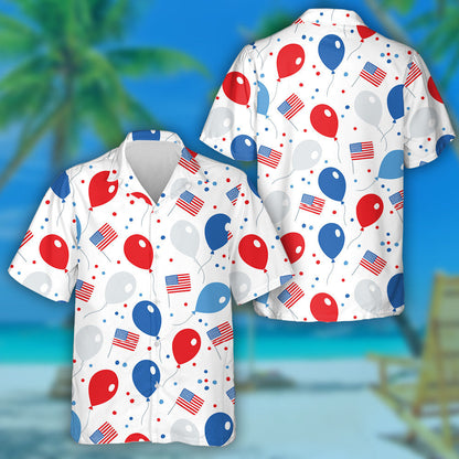 Confetti Balúin Shona Agus Patrún Bratach na Stát Aontaithe Léine Haváíais, Bronntanas Léine Haváíais, Bronntanas Nollag