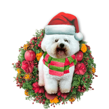 Bichon Frise Christmas Christmas Plastic Hanging Ornament, Christmas Ornament Gift, Christmas Gift, Christmas Decoration