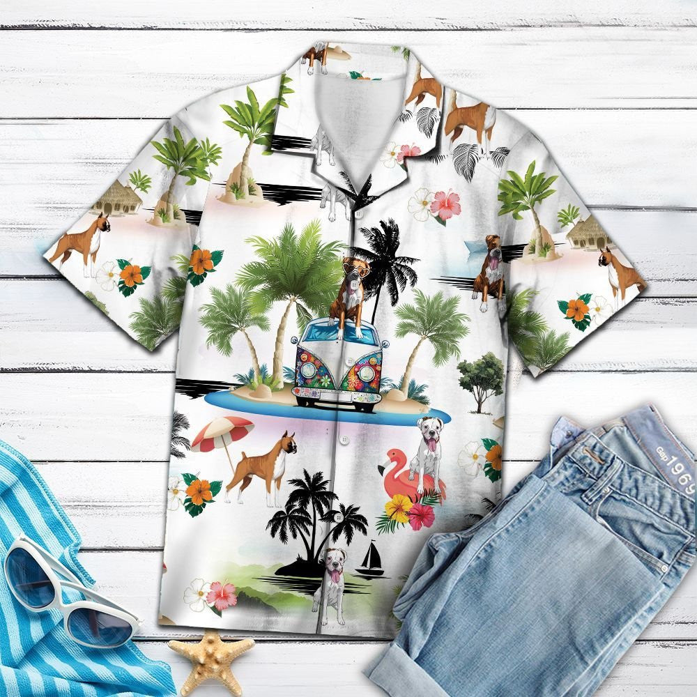 Funny Gift For Boxer Lovers Holiday Vacation Hawaiian Shirt, Hawaiian Shirt Gift, Christmas Gift