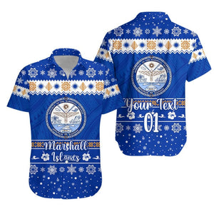 (Custom Personalised) Marshall Islands Christmas Hawaiian Shirt Simple Style, Hawaiian Shirt Gift, Christmas Gift