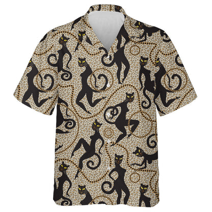 Leopard Africa With Flower And Leaf Garden Hawaiian Shirt, Hawaiian Shirt Gift, Christmas Gift