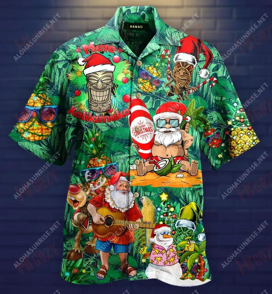 Nollaig Shona Ó Léinte Gearr Muinchille Aigéan Léinte Haváise Léinte Seanré Haváíais Léinte haváíais do Mhná, Bronntanas Léine Haváíais, Bronntanas Nollag