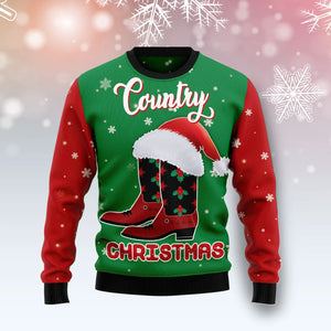 Cowgirl Country Christmas unisex womens & mens, couples matching, friends, funny family ugly christmas holiday sweater gifts,Christmas Ugly Sweater