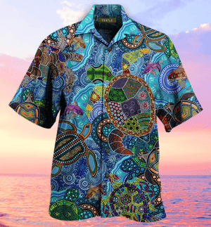 Amazing Turtle Hippie Hawaiian Shirt, Christmas Gift