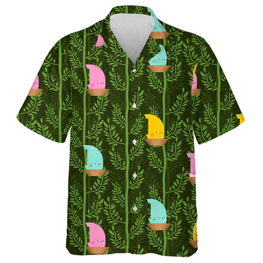 Colorful Red Cardinal Bird On Tree Background Hawaiian Shirt, Hawaiian Shirt Gift, Christmas Gift