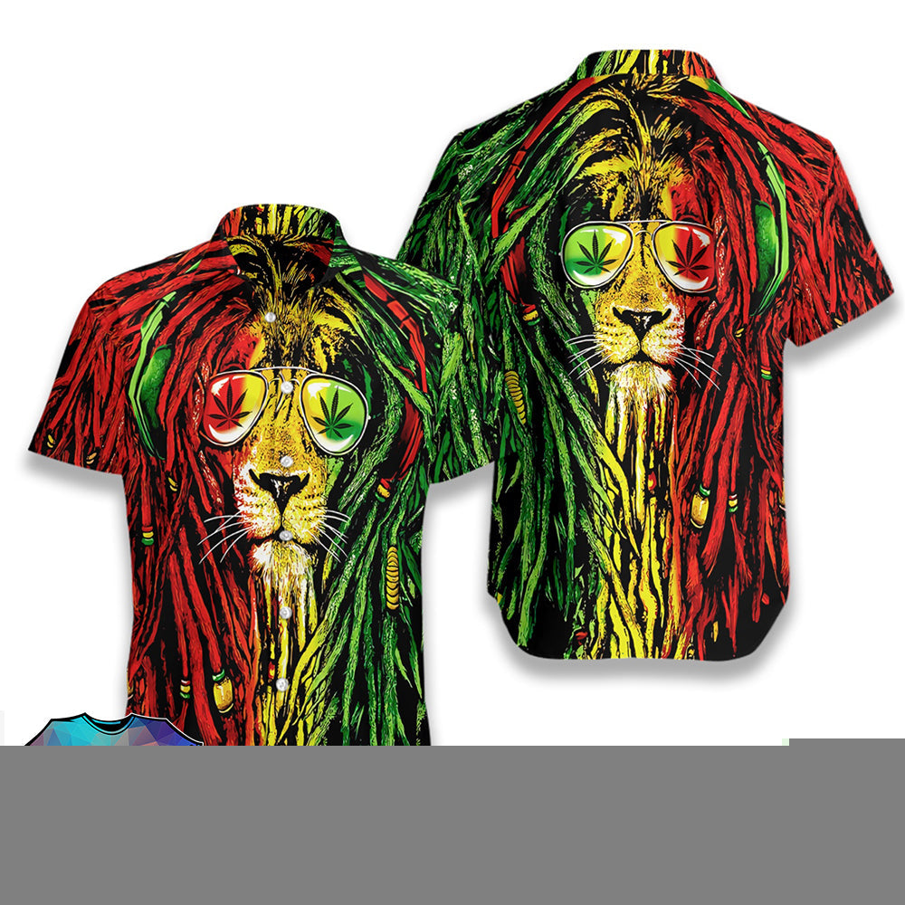 Dreadlocks Rasta Lion Hawaiian Shirt_Hawaiian Shirt Gift, Christmas Gift