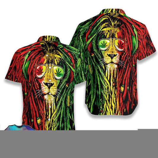 Dreadlocks Rasta Lion Hawaiian Shirt_Hawaiian Shirt Gift, Christmas Gift