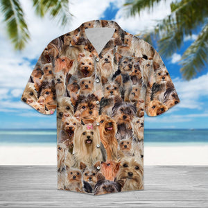 Yorkshire Terrier Awesome Pen Theme Hawaiian Shirt, Hwaiian For Gift