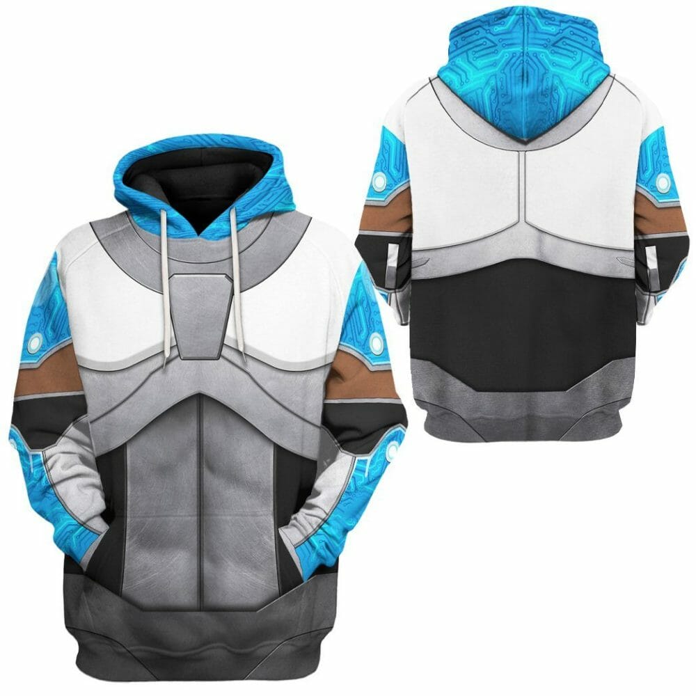 3D Teen Tíotán Cyborg Cosplay Saincheaptha Tshirt Éadaí Hoodie