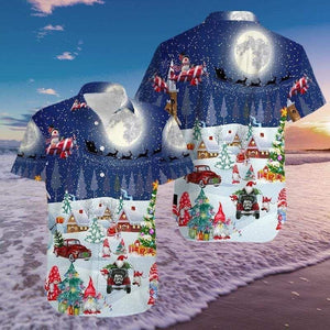 Amazing Christmas Night Sky Gnomes Vintage Style Design Hawaiian Shirt,Hawaiian Shirt Gift,Christmas Gift