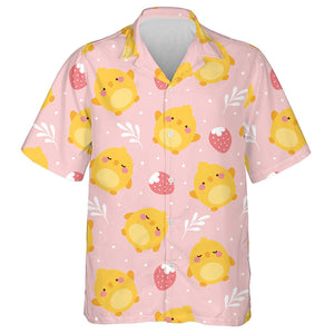 Adorable Chicken With Strawberry And Plant Hawaiian Shirt, Hawaiian For Gift